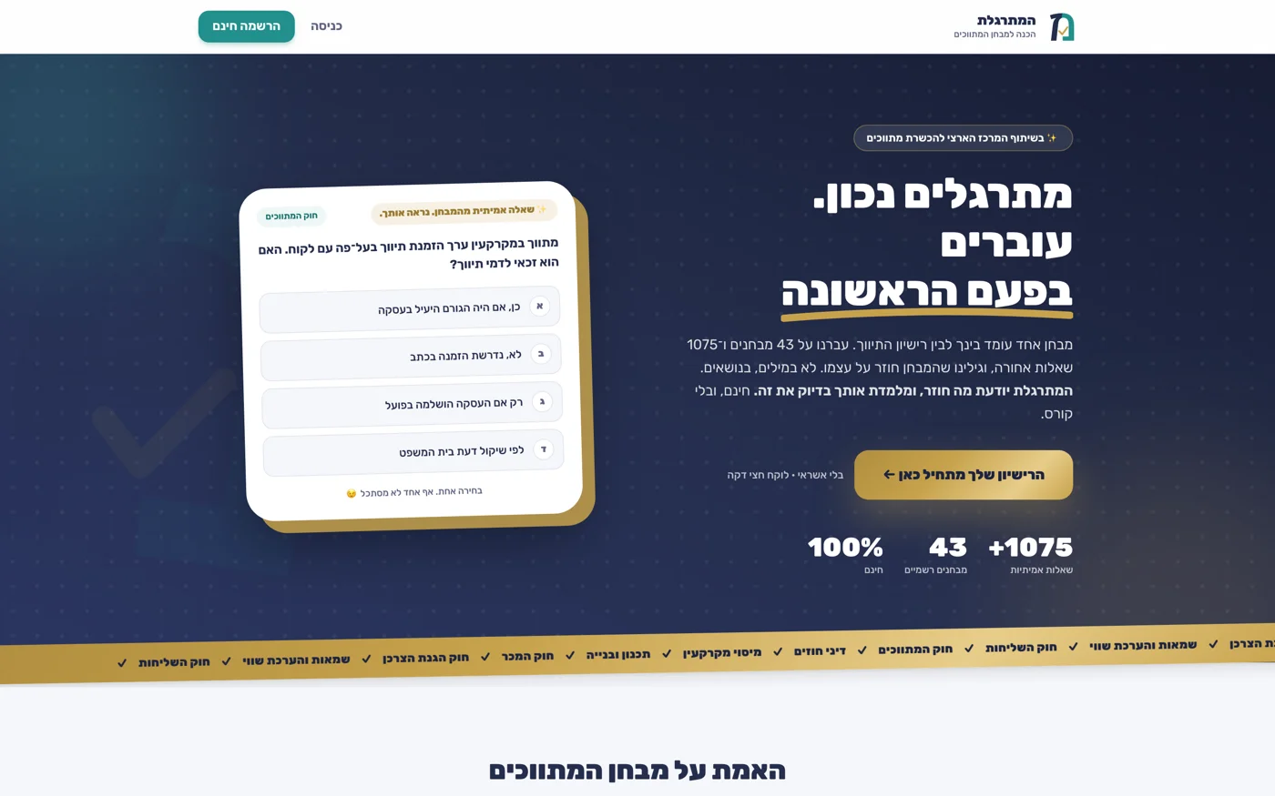 מבט מפורט בעמוד של המתרגלת